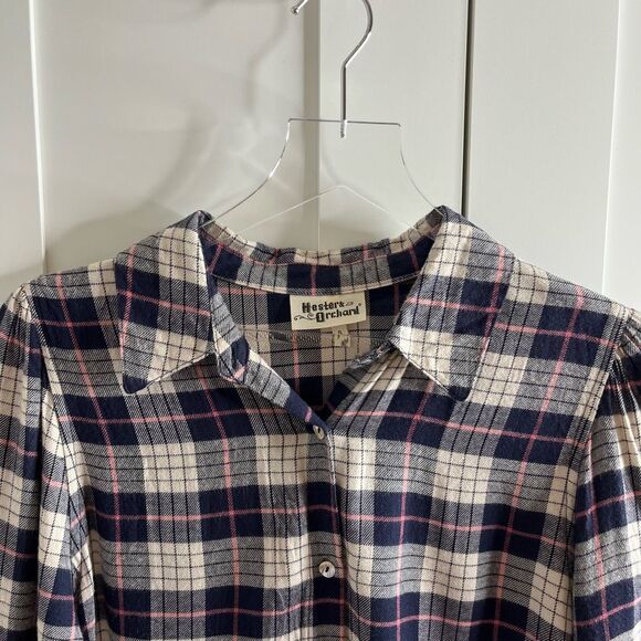 Anthropologie Hester & Orchard Plaid Flannel Button Down Top small - Picture 4 of 14